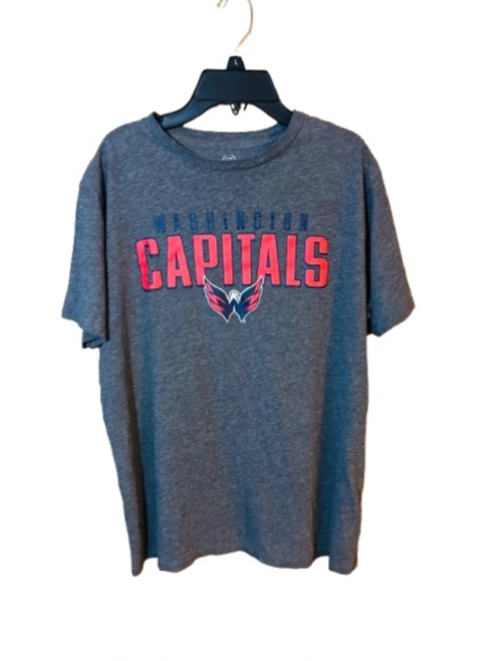 NHL Washington Capitals Gray & Red Short Sleeve Tee